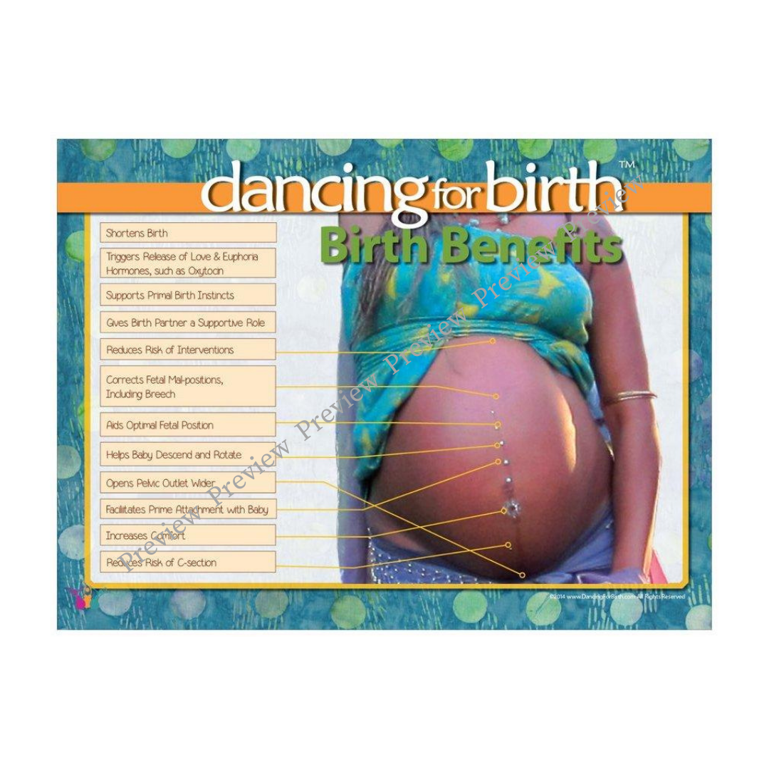 Dancing For Birth™ Birth Benefits Handout (8.5" x 11")