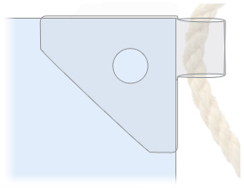 Set of 4 Clear Adhesive Hanging Tabs